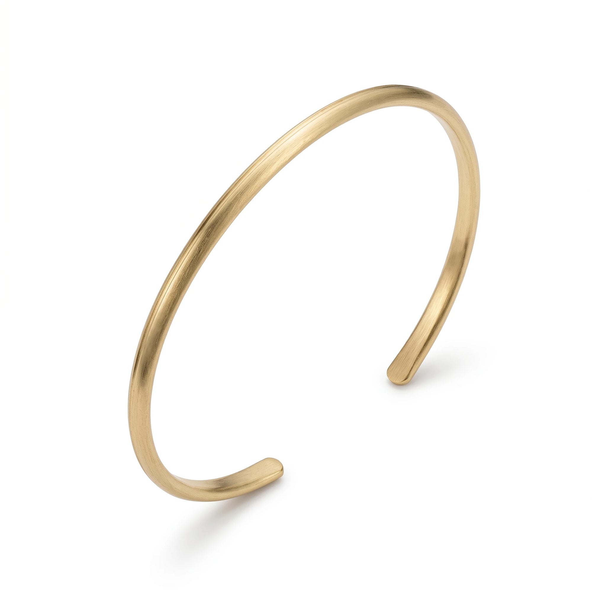 Polished Gold Cuff Bracelet with Center Stripe
