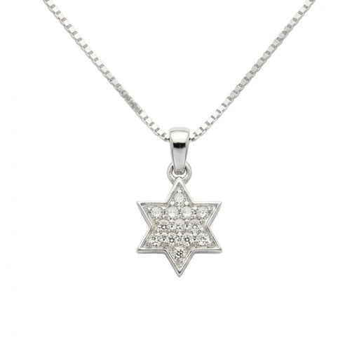 Star of David Necklace with Diamonds