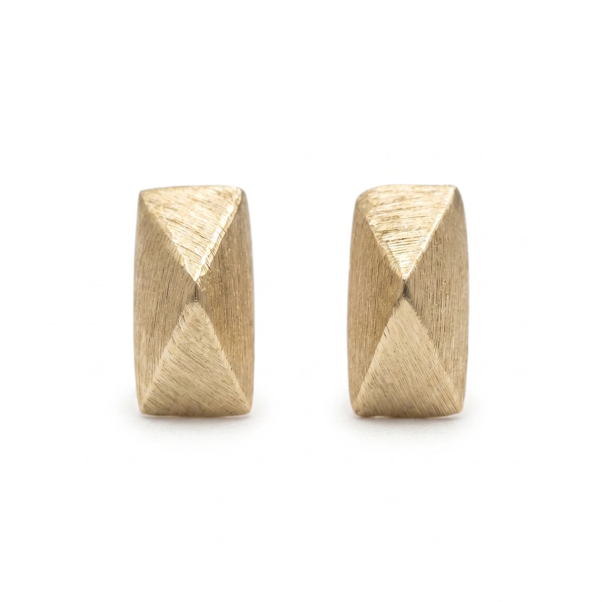 Geo Gold Stud Earrings