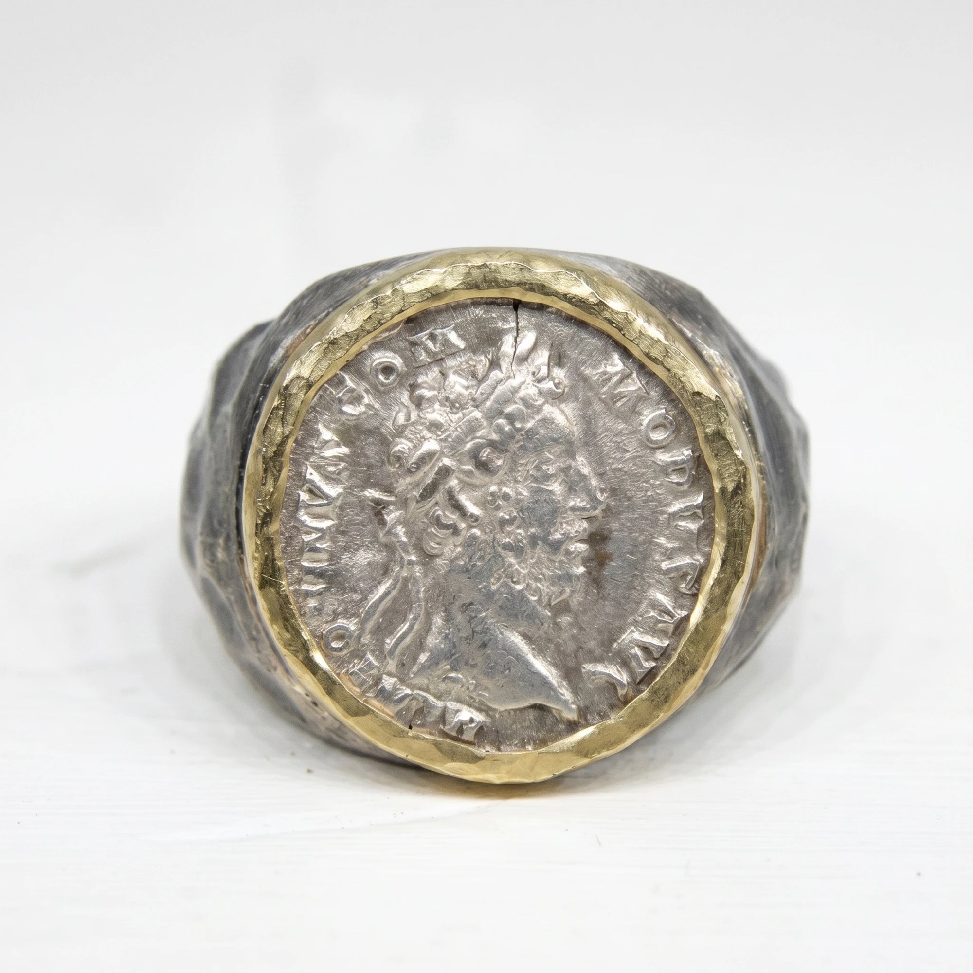 Silver Roman Coin  Men's Ring
