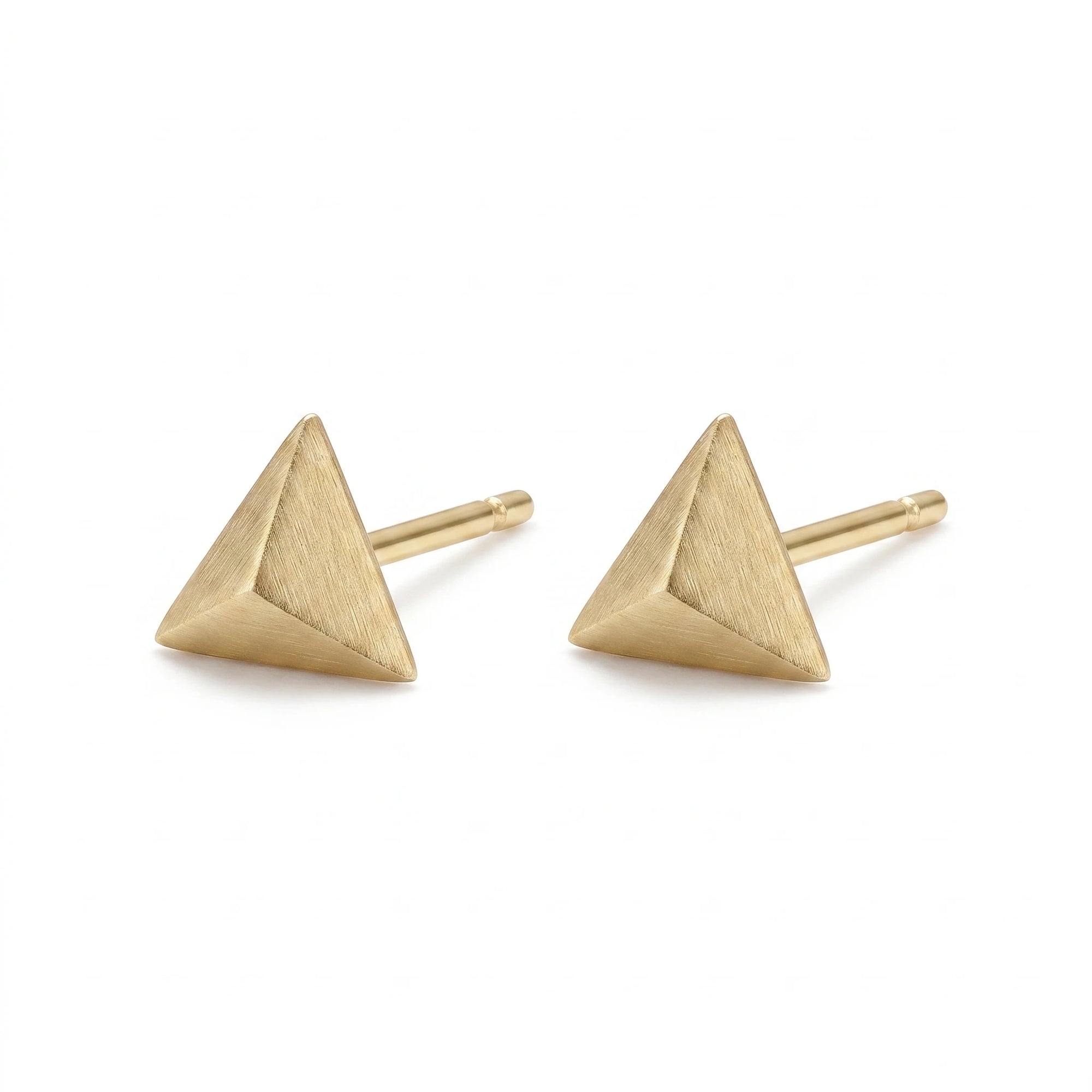 Trigon Gold Stud Earrings