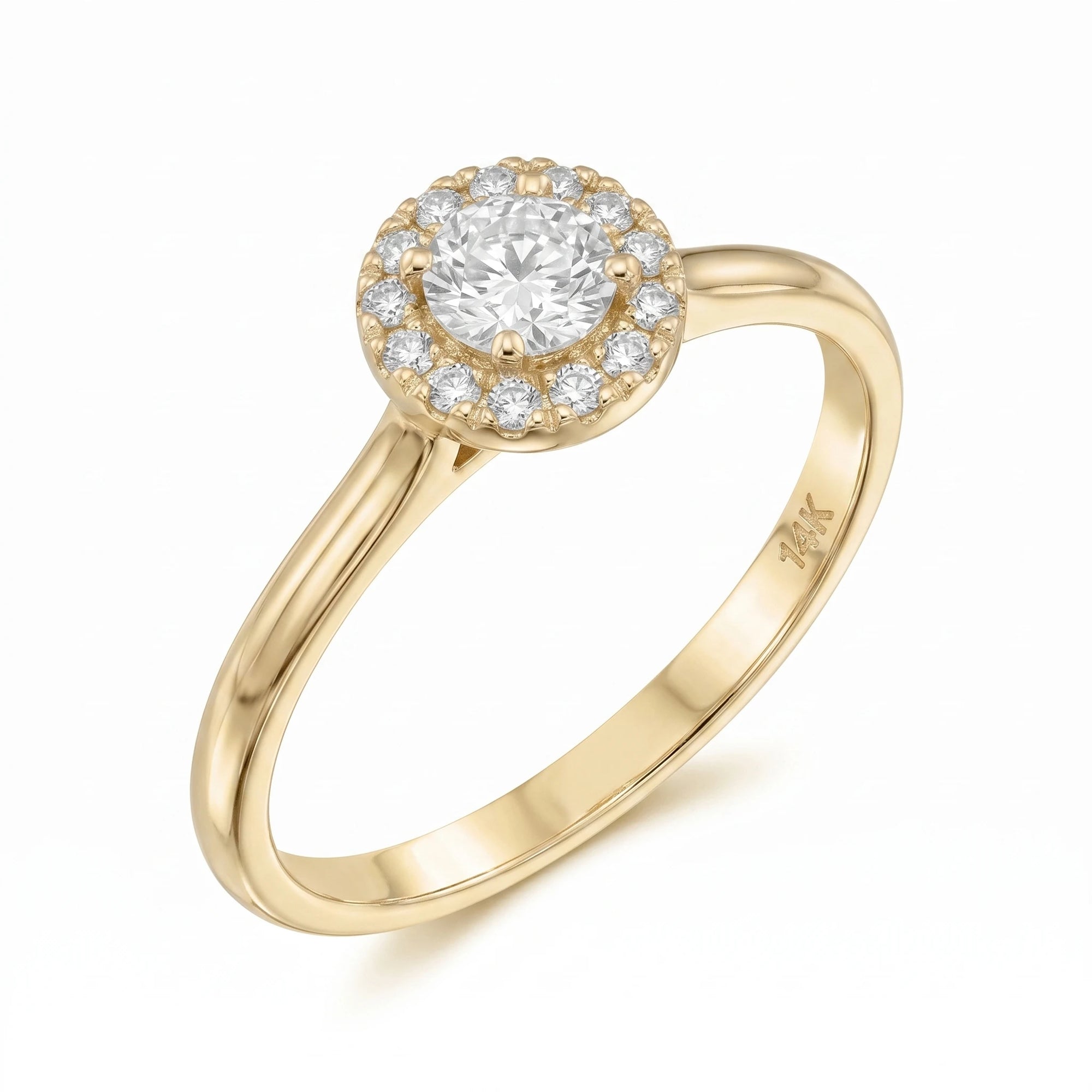 Halo White Gold Engagement Ring