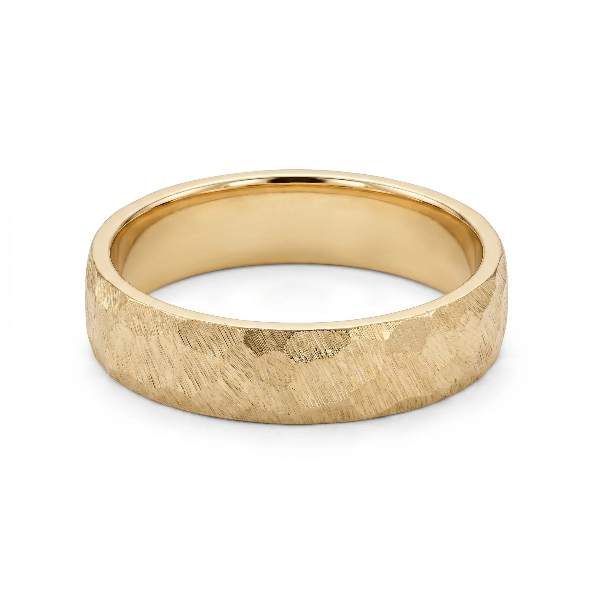 טבעת נישואין זהב מרוקע רוסטי