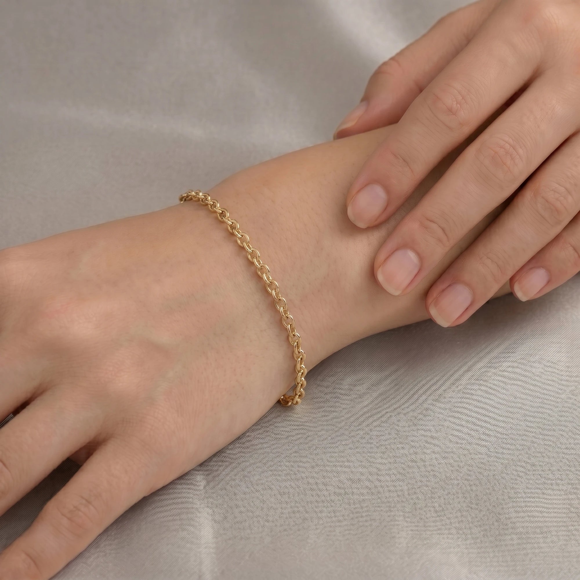 Oval Link Gold Bracelet