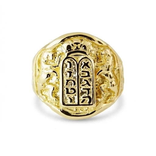 Ten Commandments Gold Band
