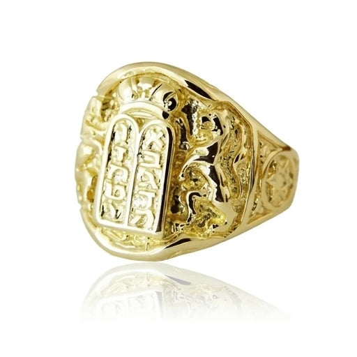 Ten Commandments Gold Band