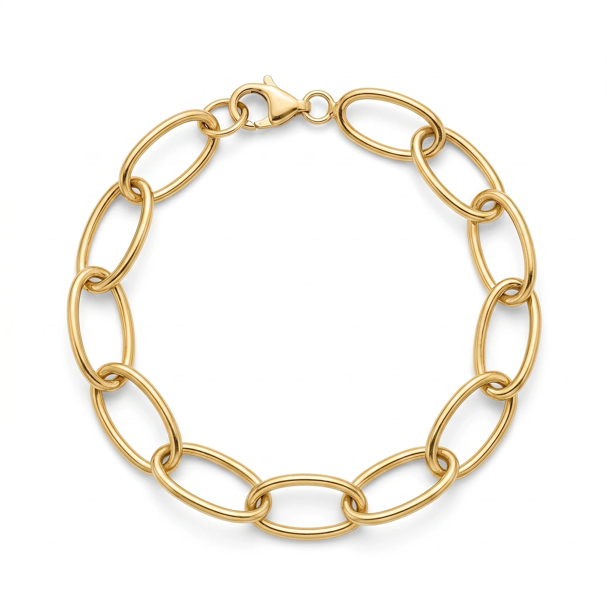 Bold Oval Gold Link Bracelet