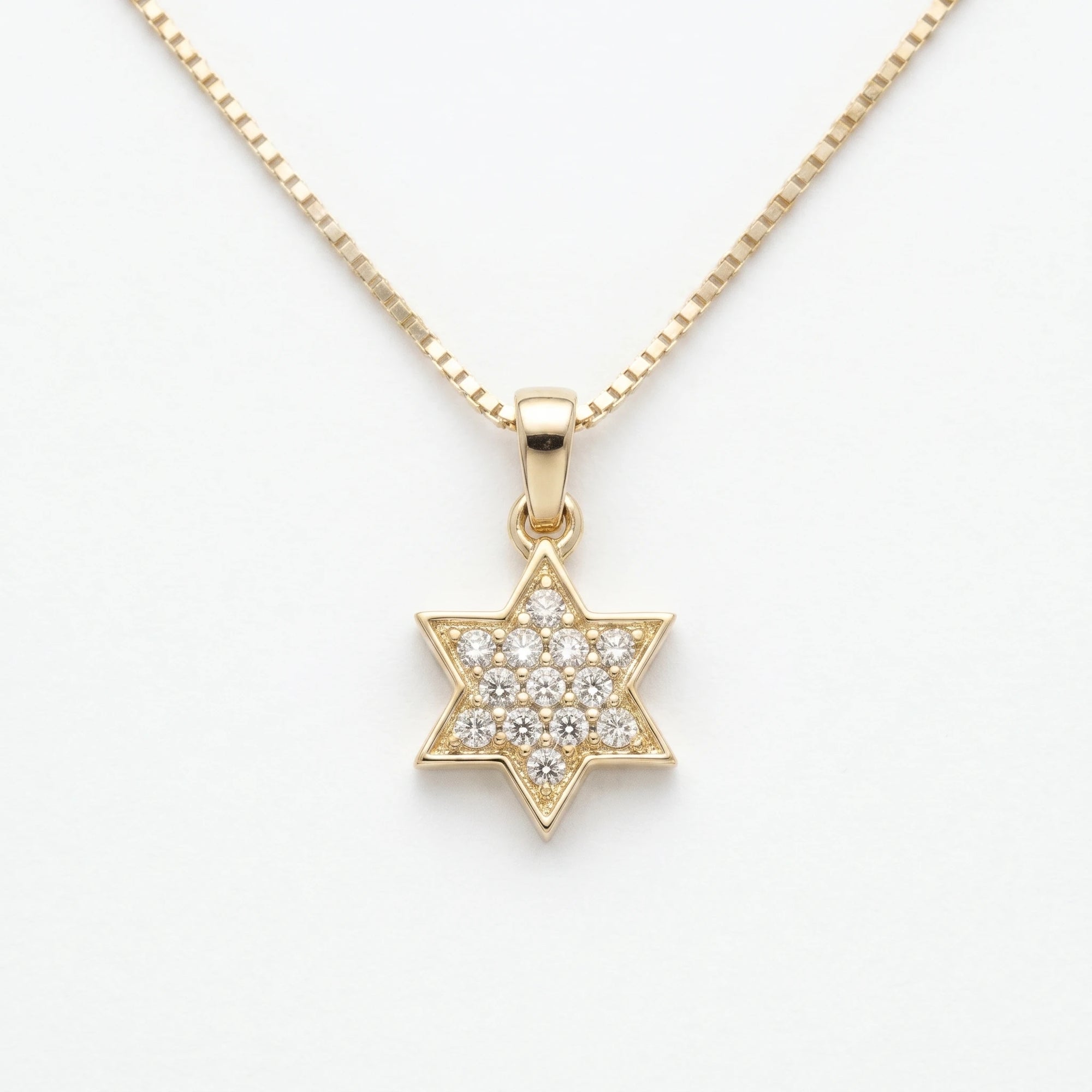 Star of David Necklace with Diamonds