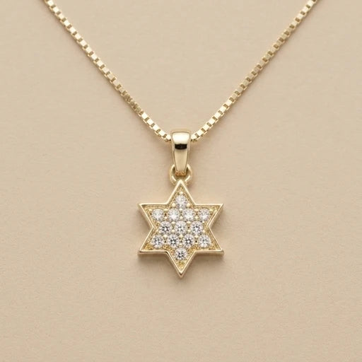 Star of David Necklace with Diamonds