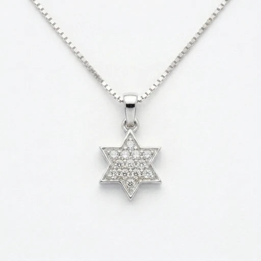 Star of David Necklace with Diamonds