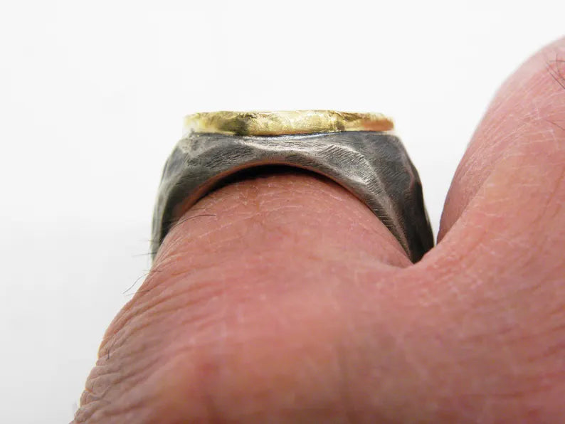 Silver Roman Coin  Men's Ring