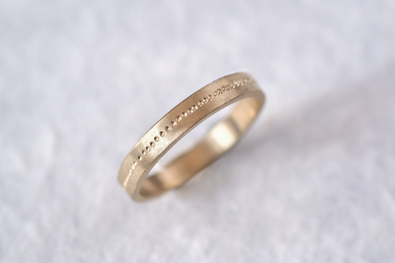 Dotted Gold Wedding Ring