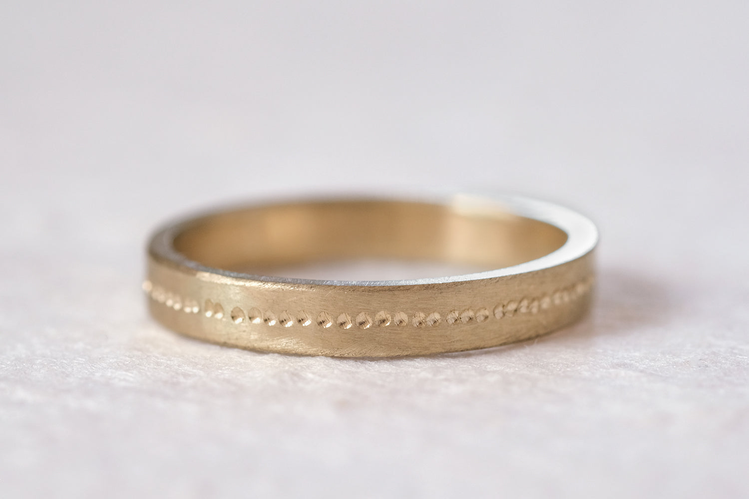 Dotted Gold Wedding Ring
