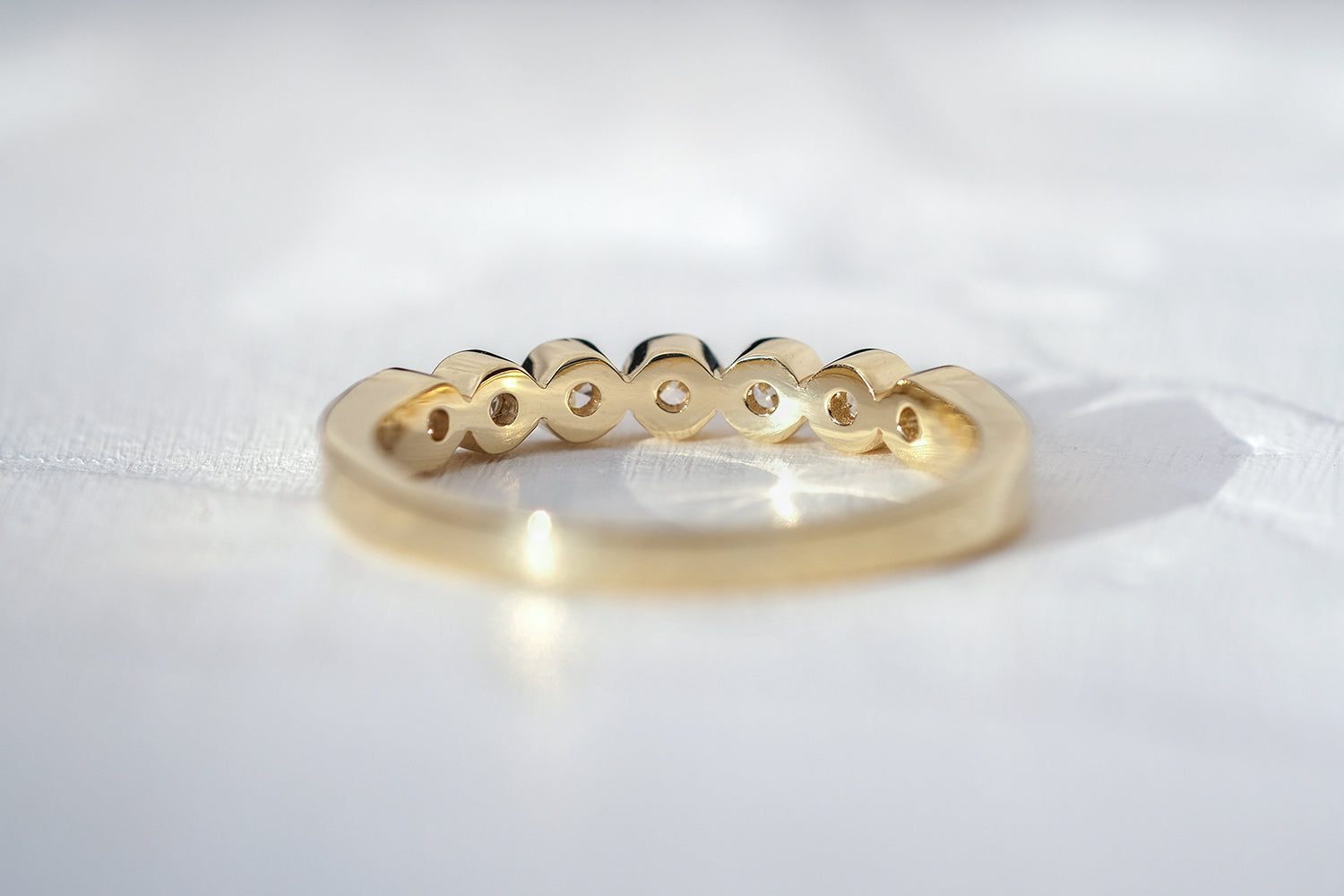 Half Eternity Gold Engagement Ring