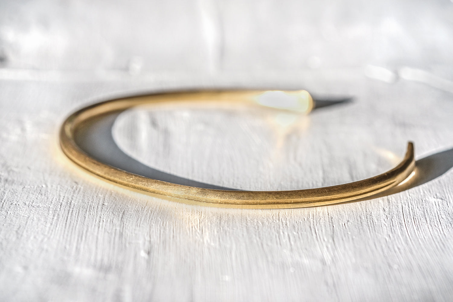 Thin Gold Bracelet For Men - With A Central Line
